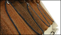 Heat cable for roof deicing and gutter melt.